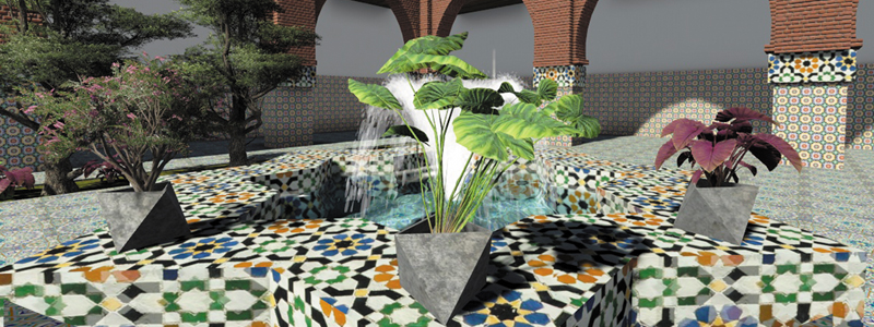 Jardinière triangulaire